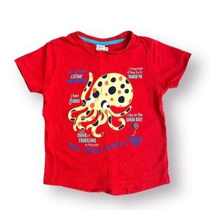 Mini Club (UK) Octopus 🐙 Appliqué Tee 
Size 5-6 Years